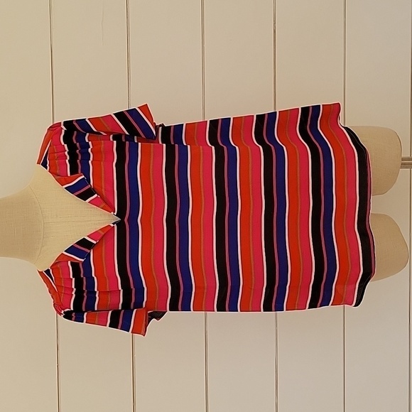 Elle Tops - ELLE large striped blouse